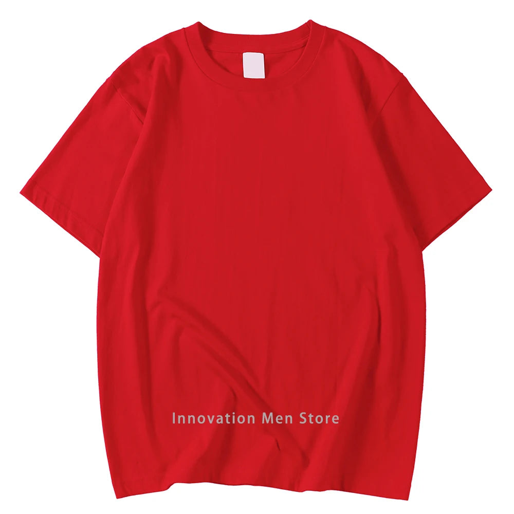 T-Shirt Unisex Cotton Solid Color Oversized Basic Tee 14 Vibrant Colors