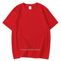 T-Shirt Unisex Cotton Solid Color Oversized Basic Tee 14 Vibrant Colors