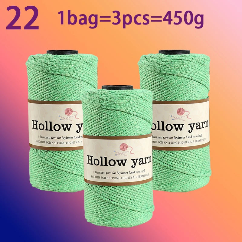 Yarn, Hollow Cord for Bags, Storage Baskets, Floor Mats & Hanging Crafts