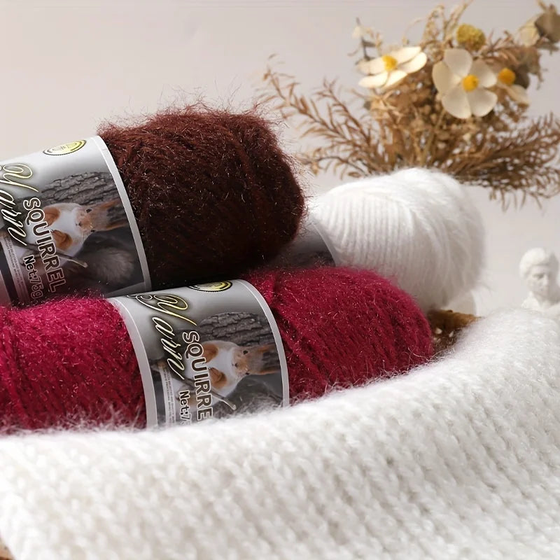 Yarn, Thick Textured for Handmade Hats, Scarves, Coats & Creative Gifts