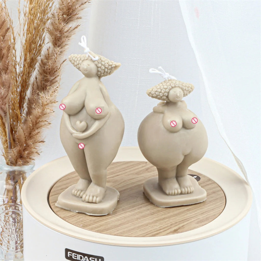 3D Lady Body Candle Mold Yoga Pose Soap Scented Plaster Epoxy Resin Making Mold DIY Home Decoration Handmade Gifts