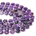 Stone Beads Faceted Coin Tiger Eye Amethyst Styles for DIY Jewelry Making