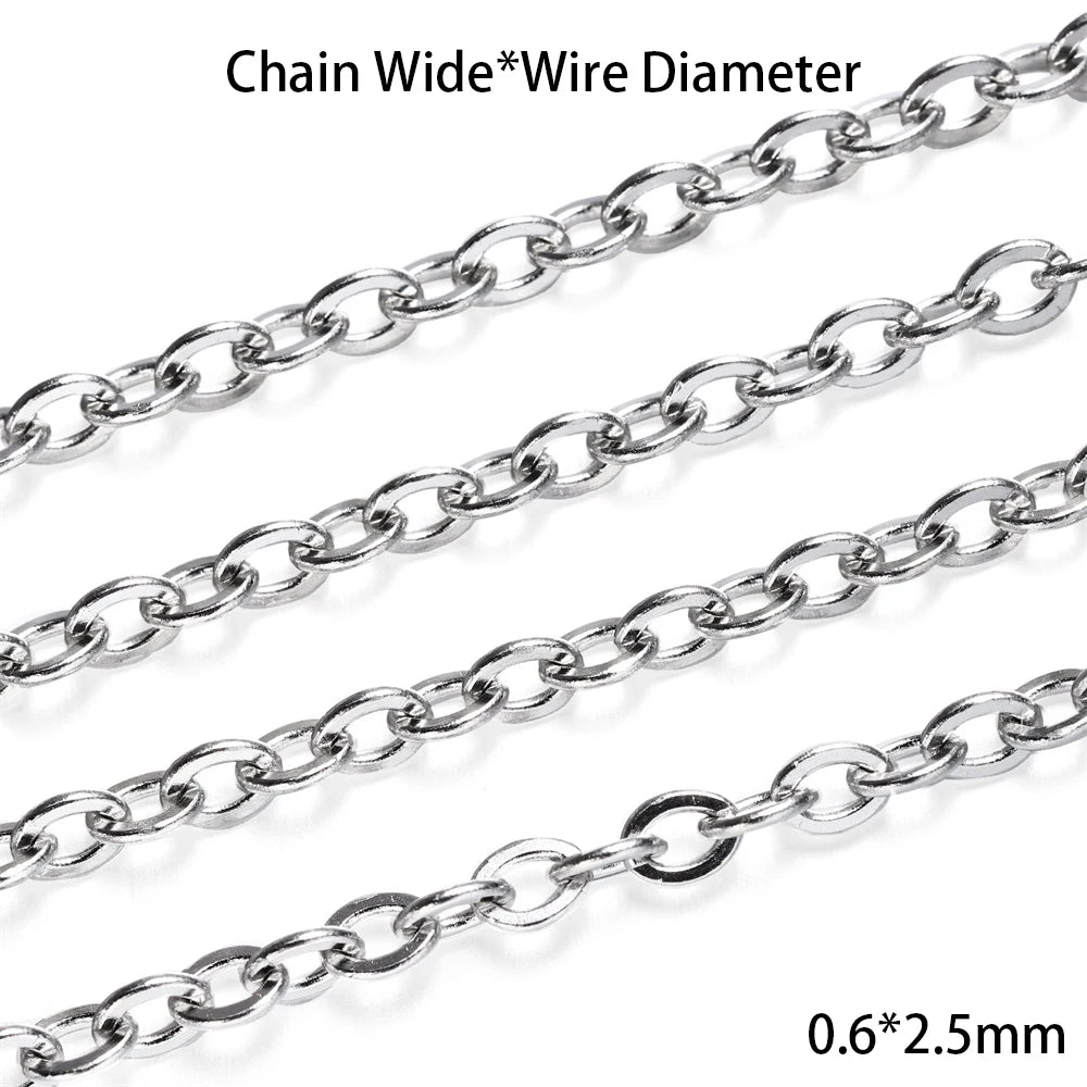 Jewelry Chains Stainless Steel Multi Styles Necklace Bracelet DIY Jewelry Making