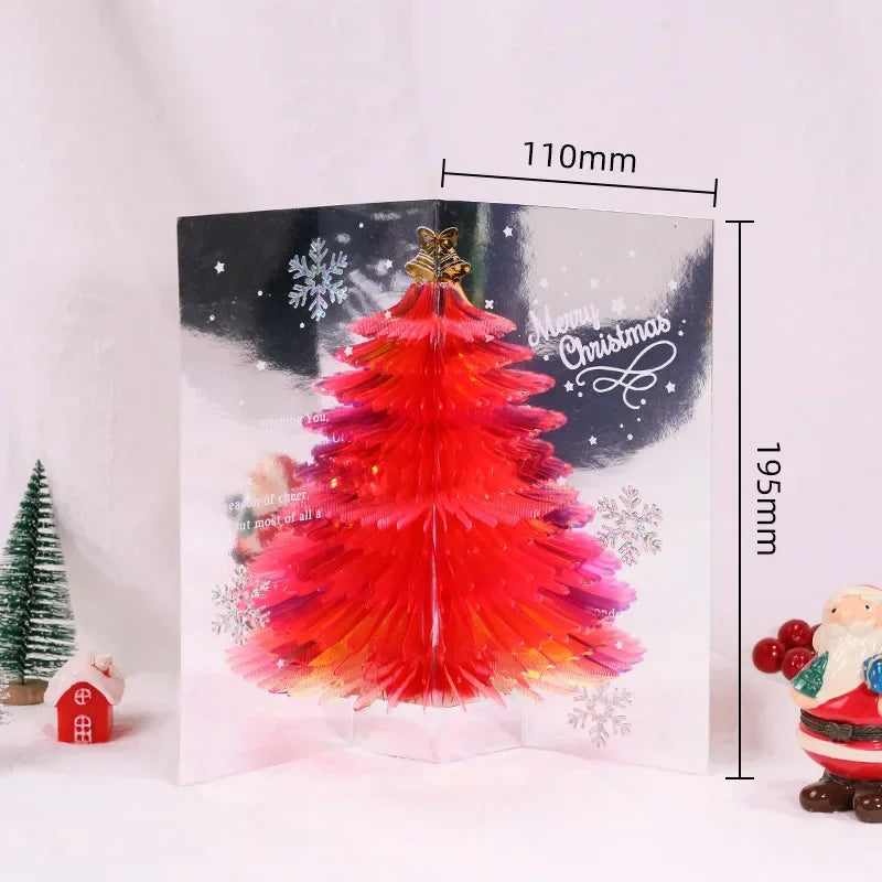 Christmas Card 3D Pop-Up Santa Tree Reindeer Holiday Greeting 36 Designs