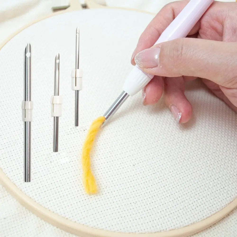Punch Needle Tool Set, Embroidery Pen for Handmade Stitching & Yarn Crafts