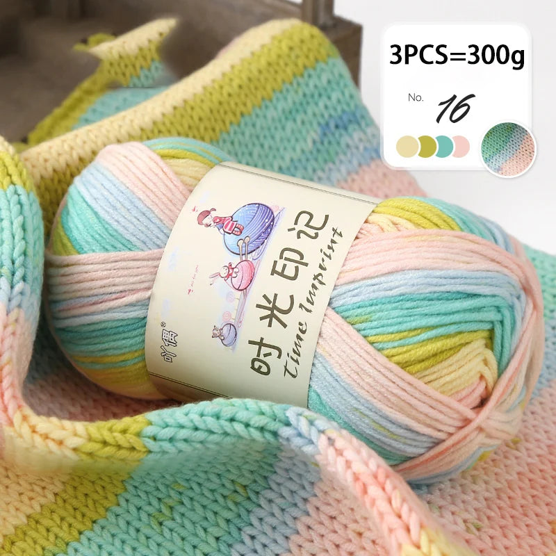 Yarn, Colorful Gradient for Sweaters, Coats, Gloves, Bags & Blankets