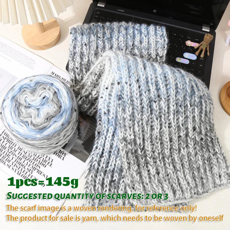 Yarn, Color-Dot Gradient for Handmade Scarves, Hats & Knitting Projects