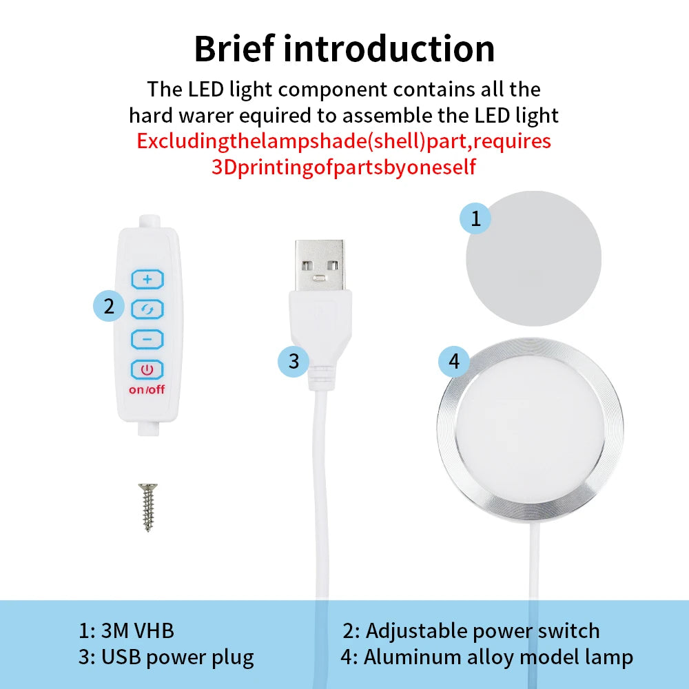 For Bambu Lab Adjustable Light Premium Quality Replacement Accessory