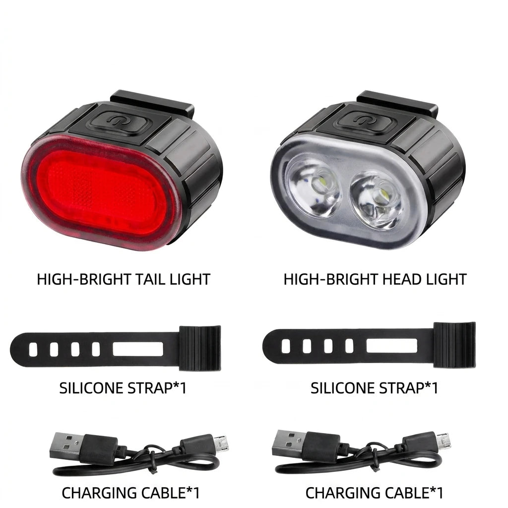 Set of Bike Lighting Front Premium Quality Replacement Accessory