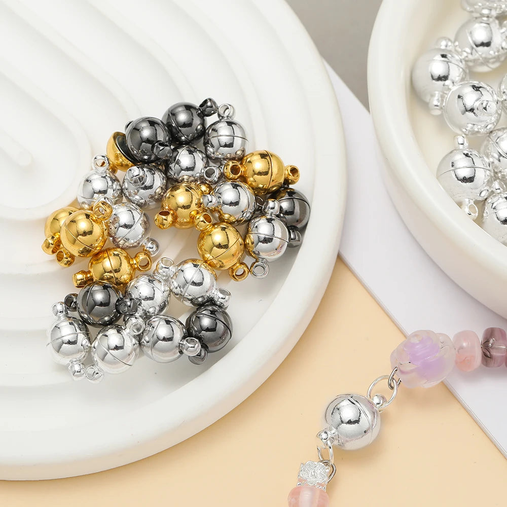 Magnetic Clasps Round Bracelet Converter Connectors DIY Jewelry Making