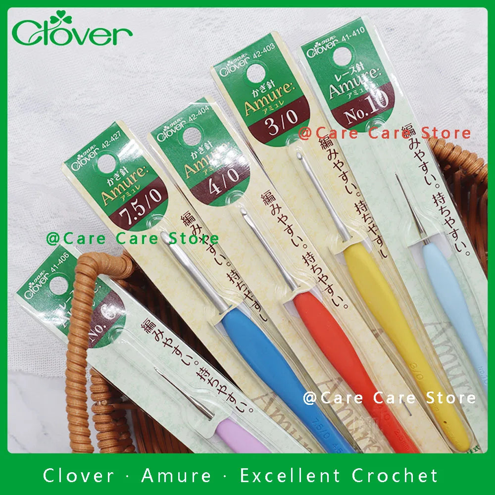 Crochet Hooks, Clover Amure for Handmade Yarn Crafts, Lace & Needlework