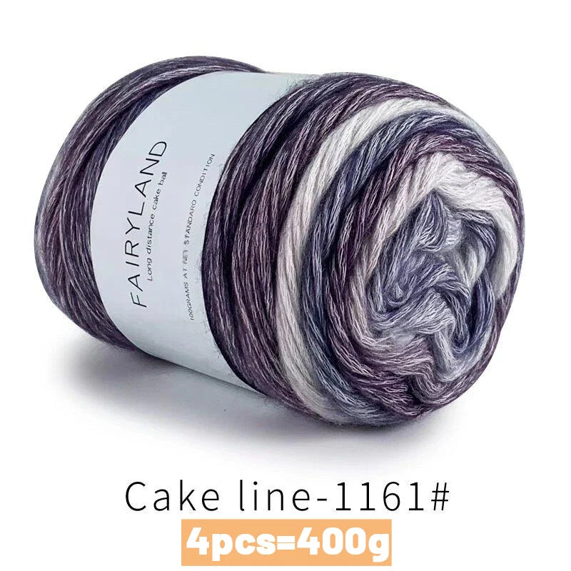 Yarn, Rainbow Gradient Cake for Handmade Sweaters, Scarves & Winter Hats