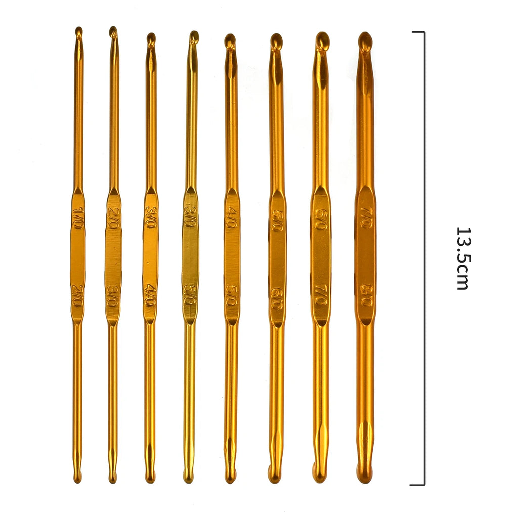 Crochet Hooks, Double-Ended Aluminum for Tunisian Crochet & Yarn Crafts