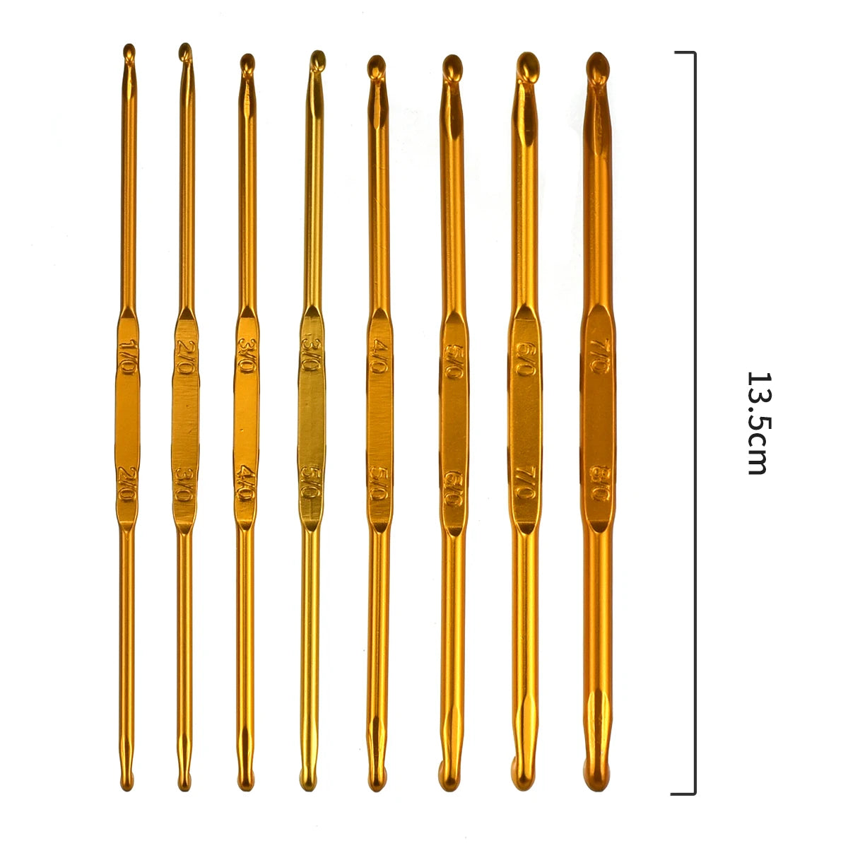 Crochet Hooks, Double-Ended Aluminum for Tunisian Crochet & Yarn Crafts