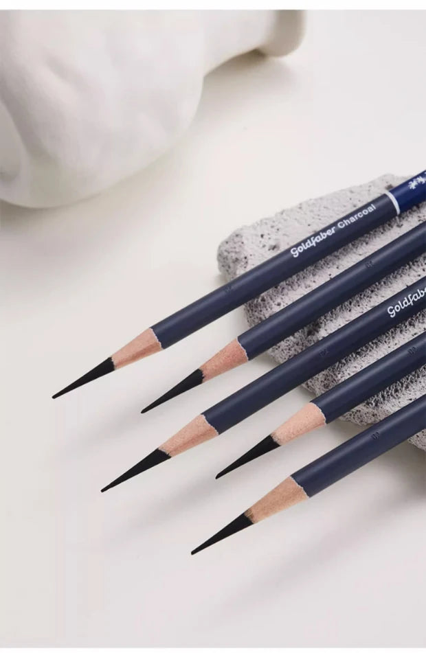 Faber-Castell Goldfaber Charcoal Pencils — 5 or 10 Piece Mixed Set