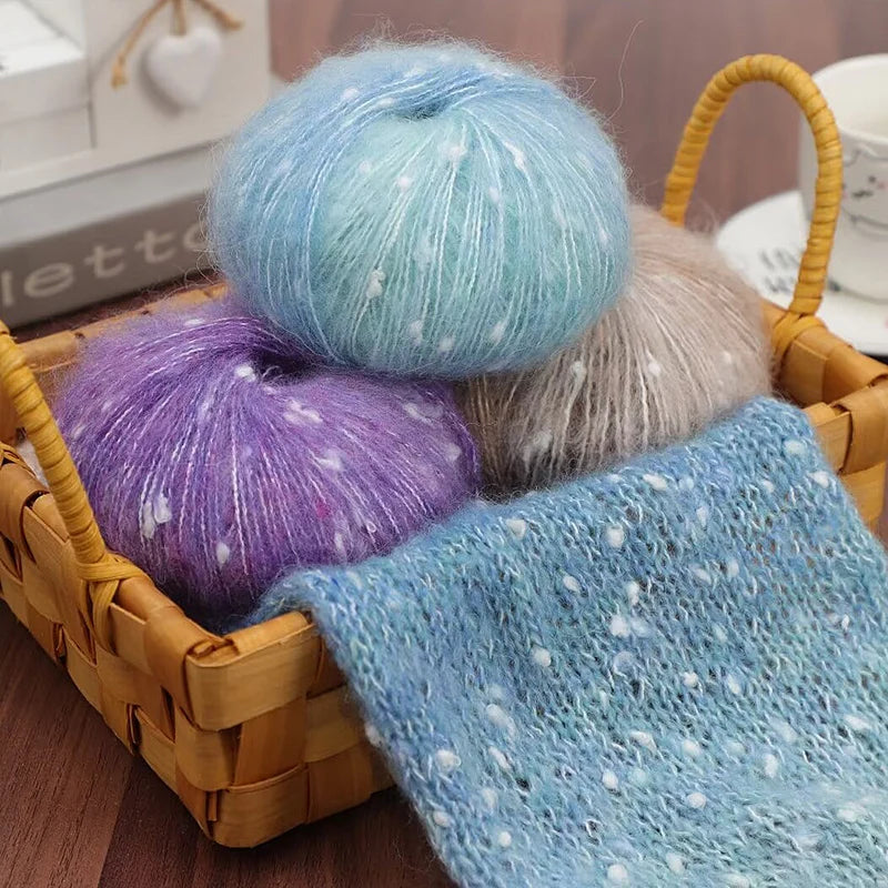 Yarn, Colorful Snow-Dot Effect for Knitting Sweaters, Hats, Scarves & Vests