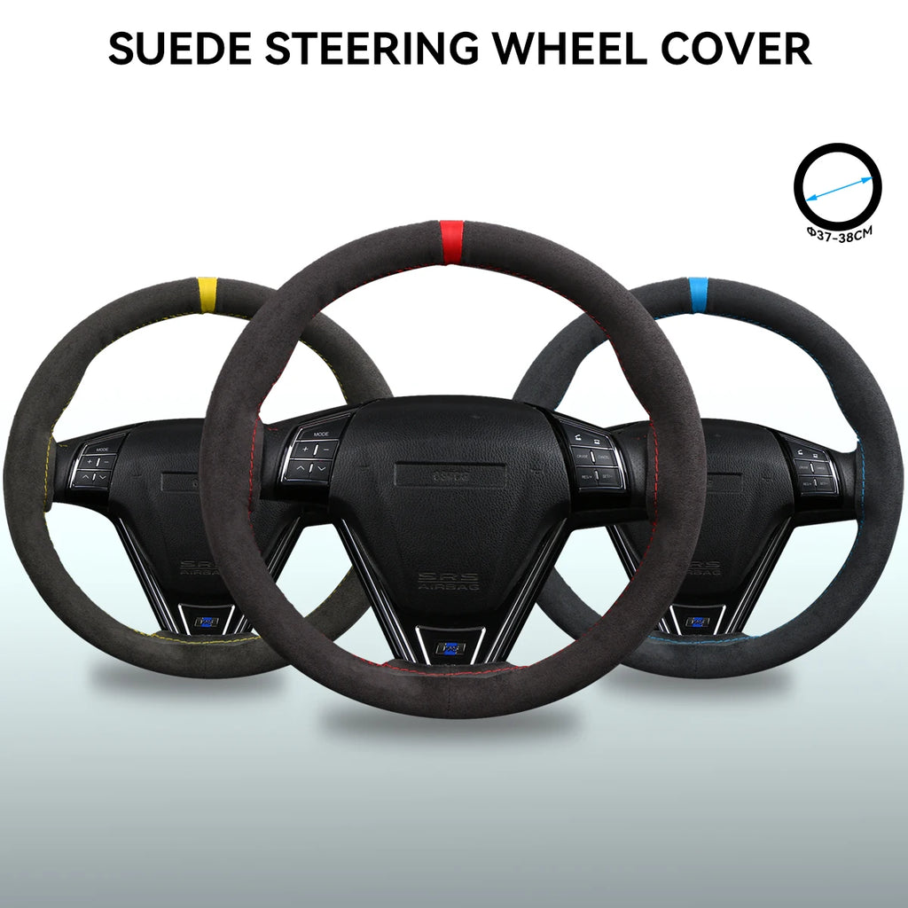 Universal Suede Car Steering Wheel Steering Wheel Cover Anti-Slip Comfort