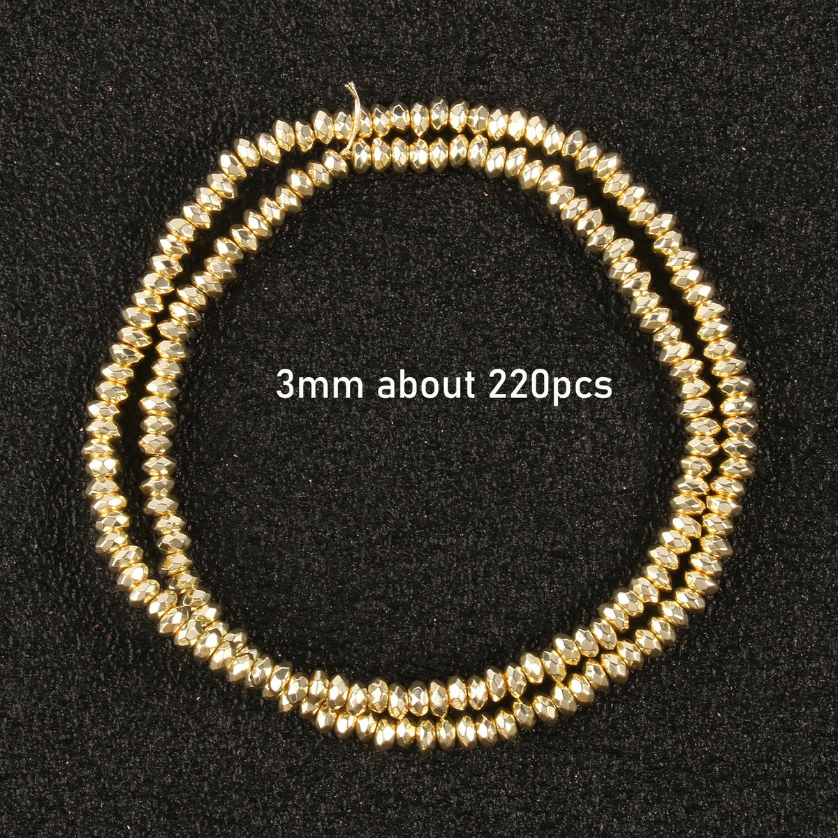 Stone Beads Gold-Tone Hematite-Style Mixed Shapes for DIY Jewelry Making