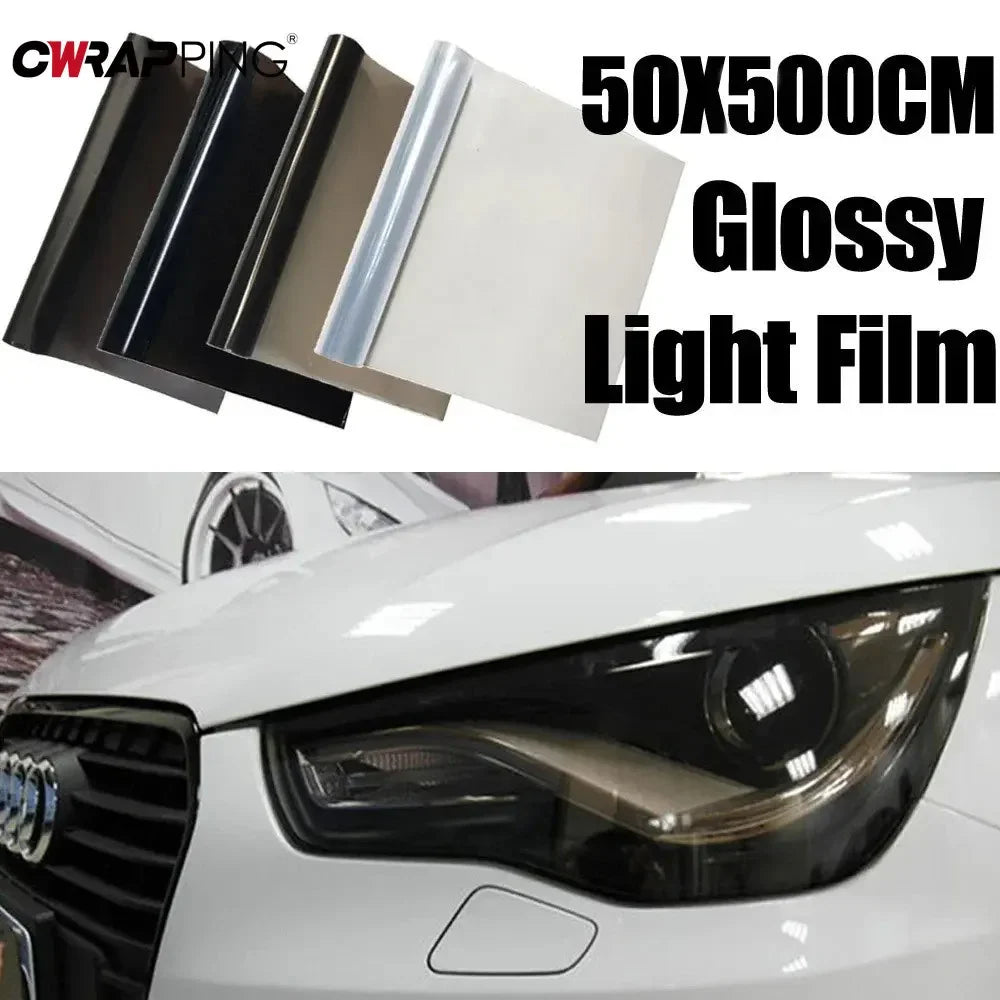 Headlight Tint Film Smoke Black Clear PVC Vinyl Wrap Taillight Fog Light Cover