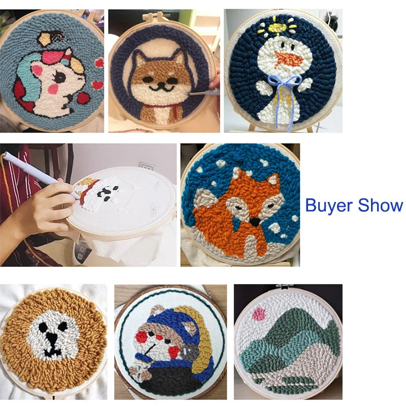 Punch Needle Kit, Scenery Designs for Beginner Embroidery & Handmade Gifts