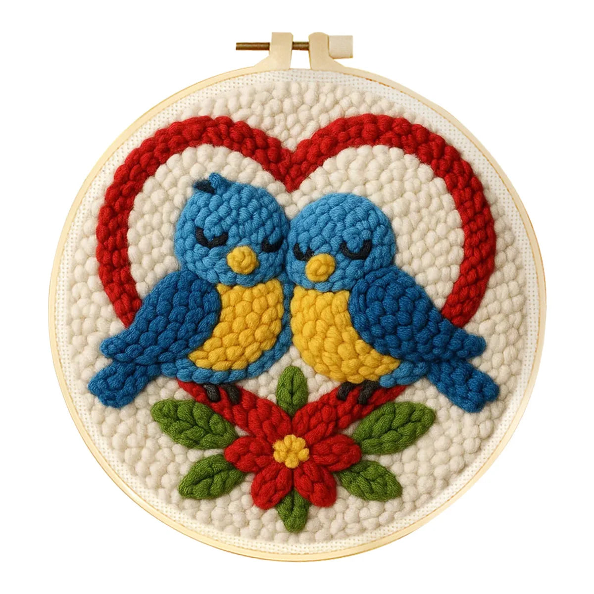 Punch Needle Kit, Animal Patterns with Frame for Handmade Embroidery Art