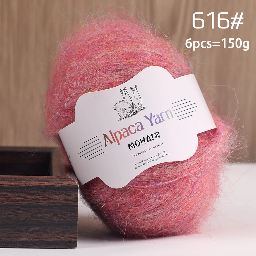 Yarn, Solid Color Long-Pile for Sweaters, Gloves, Hair Ties & Shawls