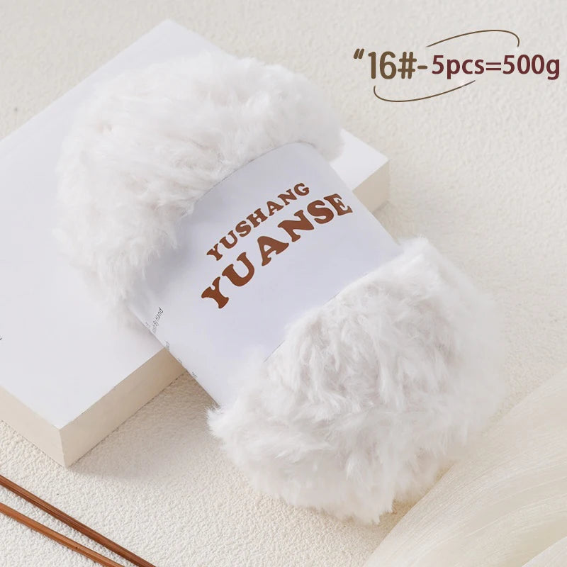 Yarn, Chunky Faux Fur for Crochet Shoes, Bags, Pendants & Slipper Crafts