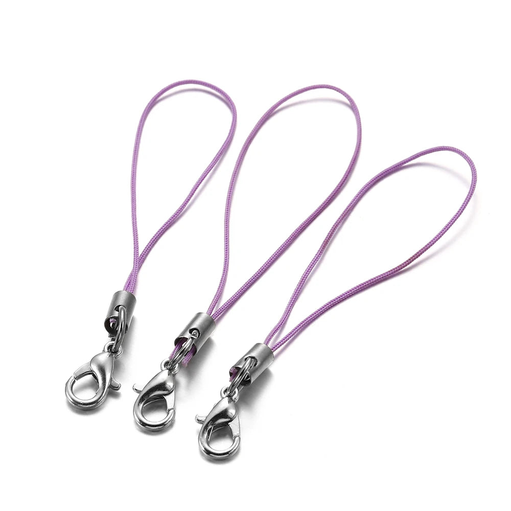 Keychain Cords with Lobster Clasps Lanyard Straps DIY Jewelry Making