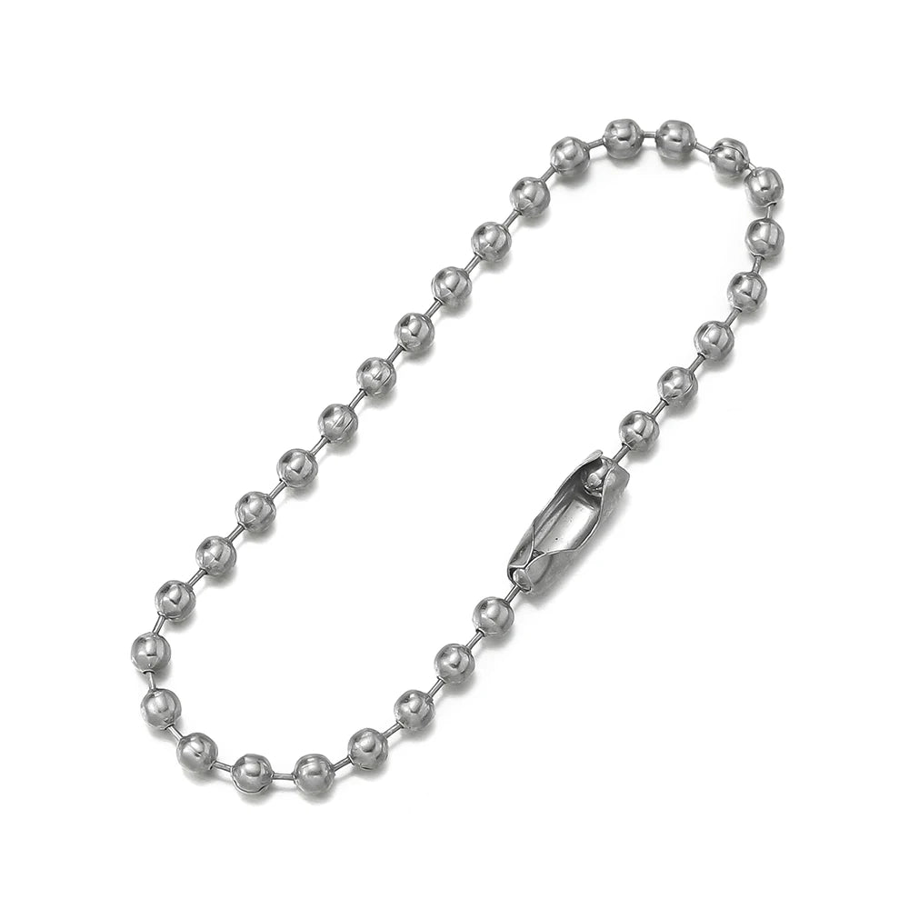 Jewelry Chains Round Ball Fits Key Chain Length Dog Tag Bulk DIY Jewelry Making