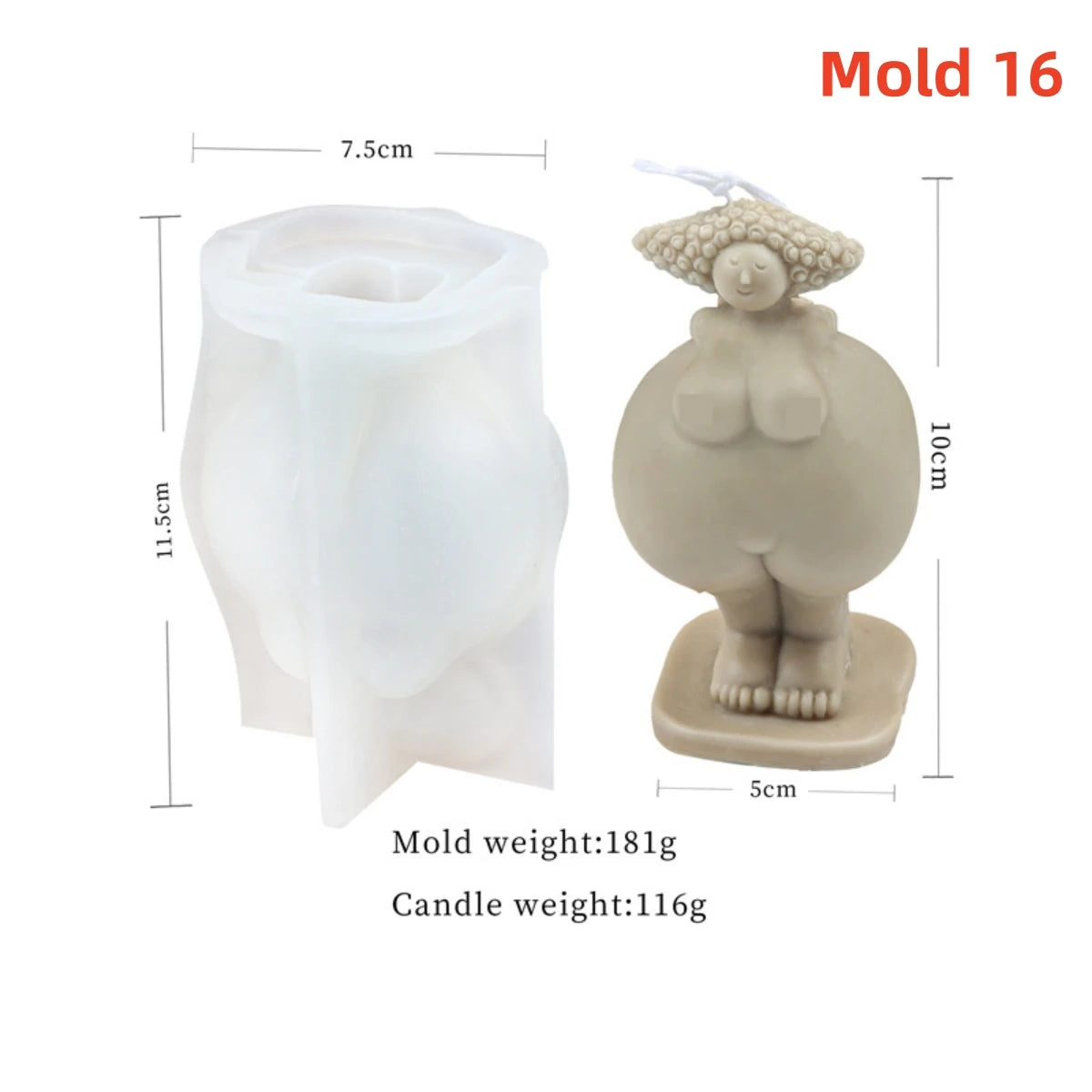 Yoga Pose Candle Mold - Silicone 3D Body, 20 Styles