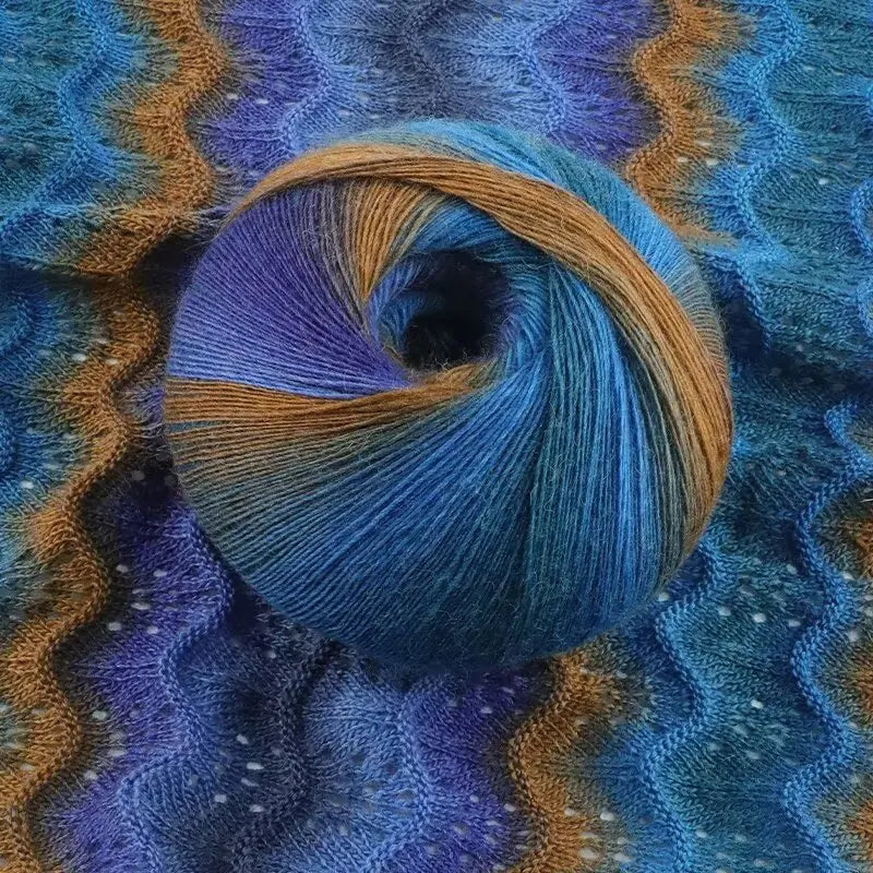 Yarn, Rainbow Gradient for Crochet Shawls, Sweaters, Hats & Flower Crafts