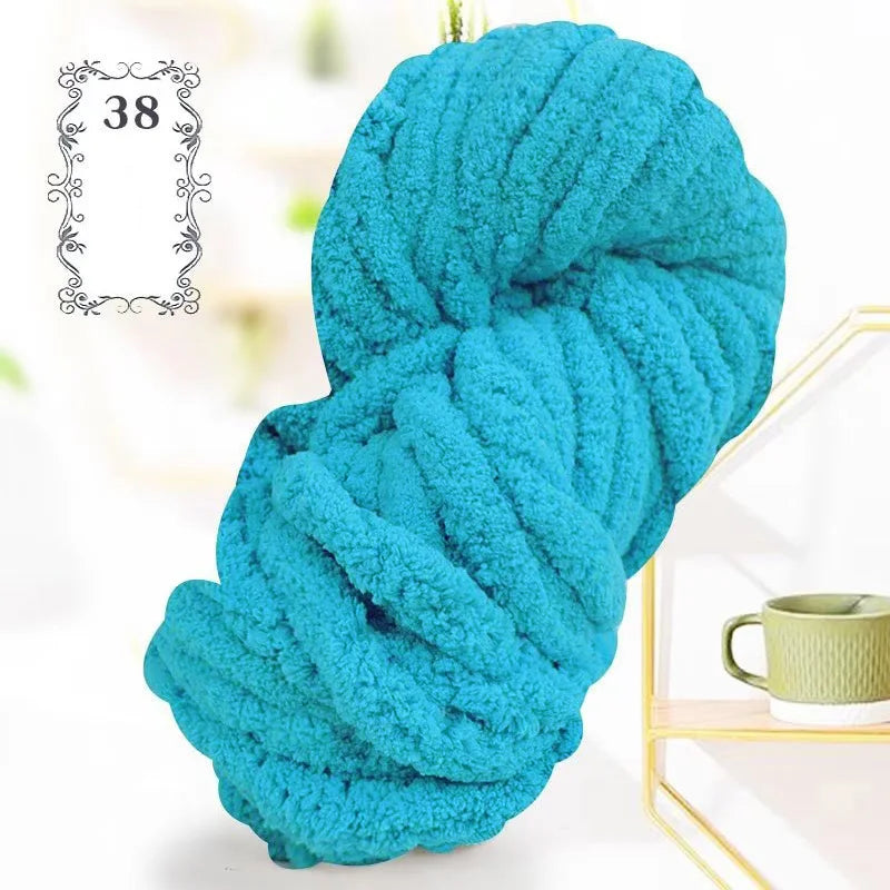 Yarn, Thick Chenille for Handmade Throws, Blankets, Rugs & Pet Bed Crafts