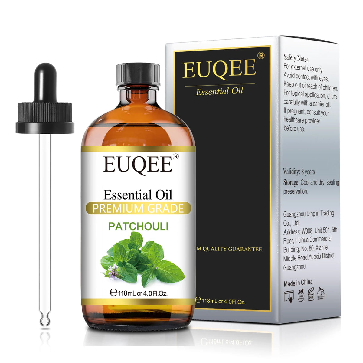 EUQEE Pure Essential Oil 118ml Premium Grade Glass Dropper Diffuser Candle 22 Scents