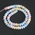 Stone Beads Morganite-Style Jade Rondelle Spacers for DIY Jewelry Making
