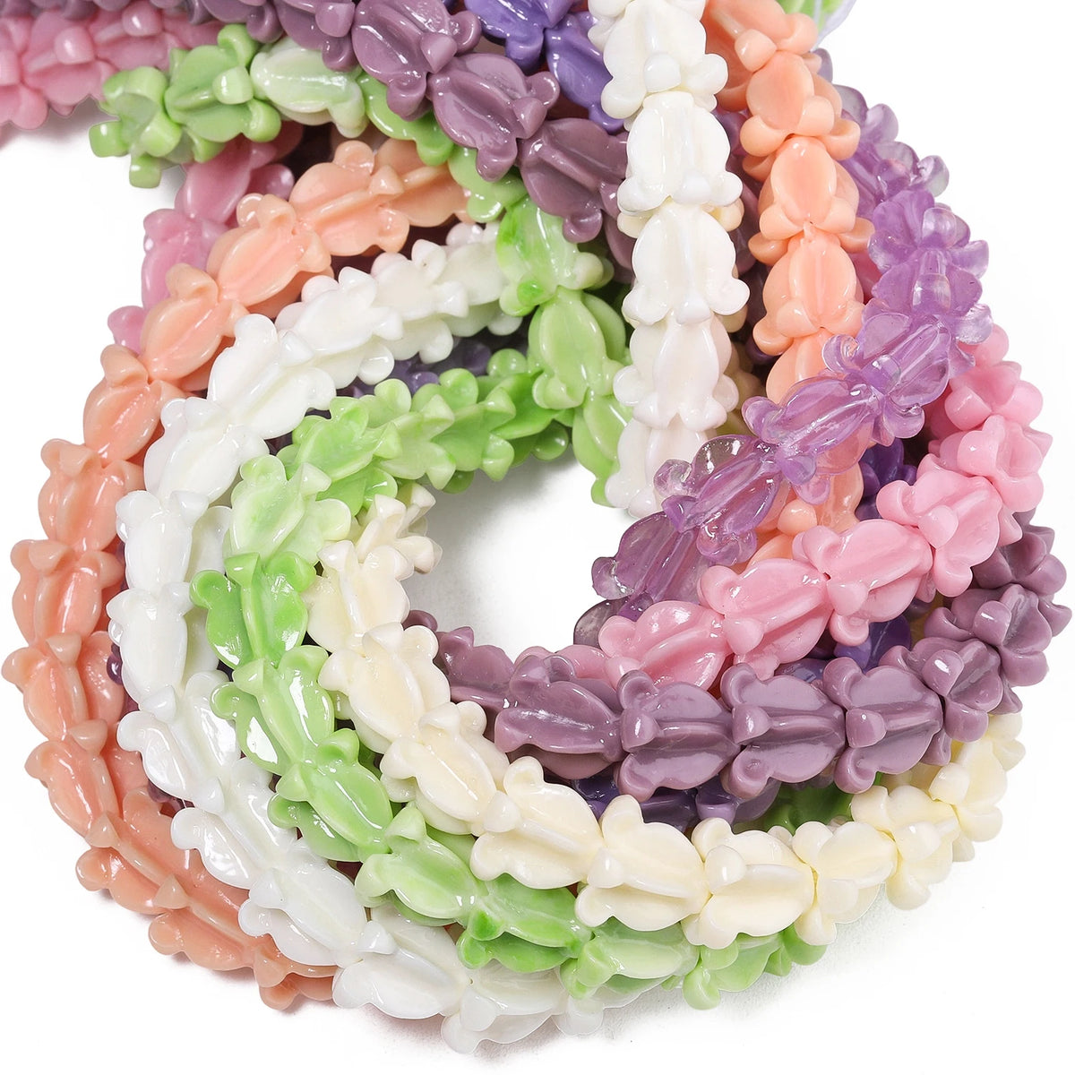 Shell Powder Beads Hawaiian Pikake Crown Flower for DIY Jewelry Making