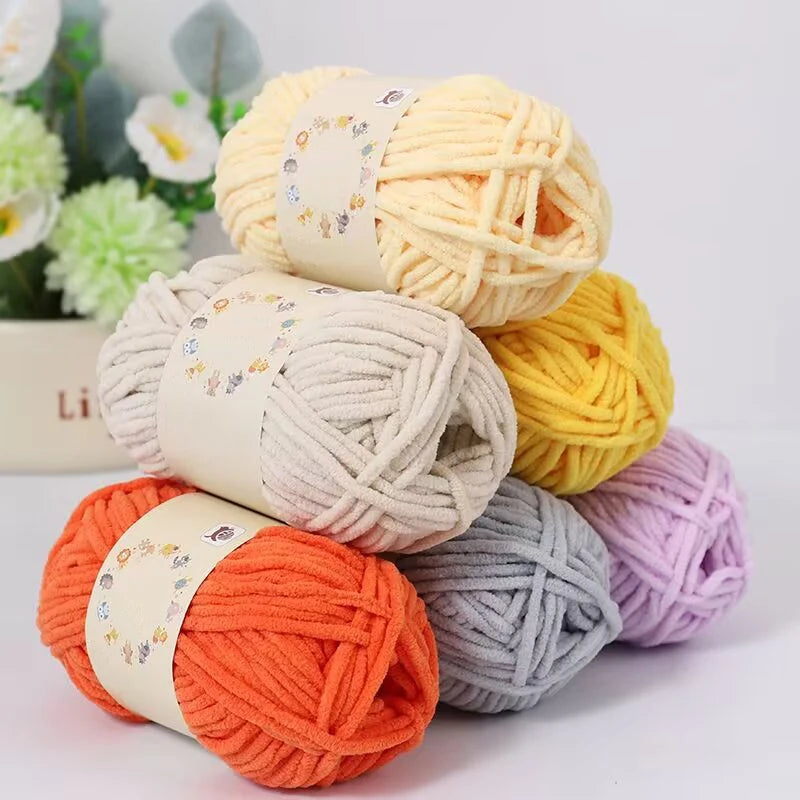 Yarn, Fine Chenille for Handmade Bear Crafts, Pillows, Sweaters & Scarves