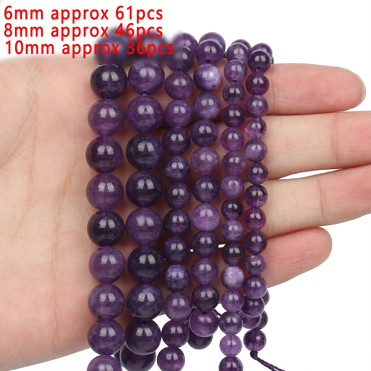Stone Beads Purple Amethyst-Style Assorted Shapes for DIY Jewelry Making