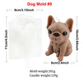 3D Dog Silicone Candle Molds Shar Pei Puppy Scented Plaster Soap Chocolate Cake Baking Fondant Moulds DIY Ainmal Making Mold