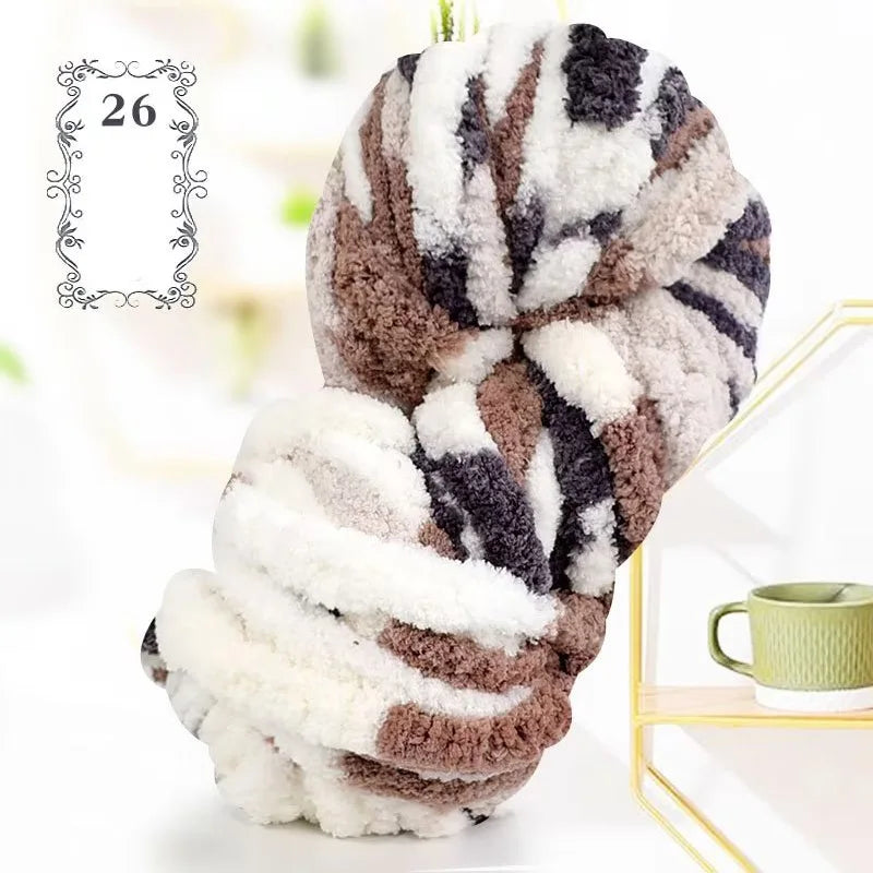 Yarn, Thick Chenille for Handmade Throws, Blankets, Rugs & Pet Bed Crafts