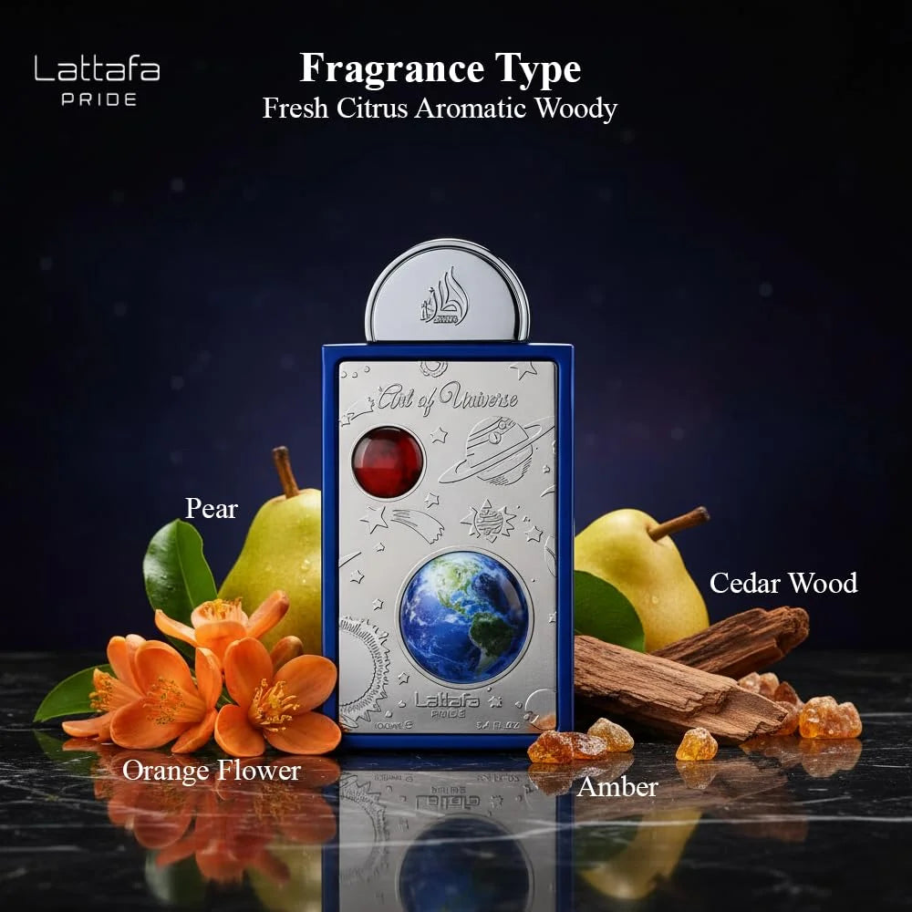 Lattafa Pride Art of Universe Unisex EDP 3.4 oz Citrus Woody Perfume Spray