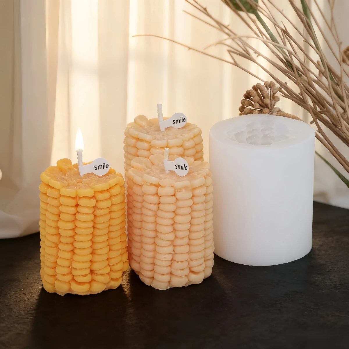 Corn Candle Mold - Silicone 3D Corn Cob, Single Cavity