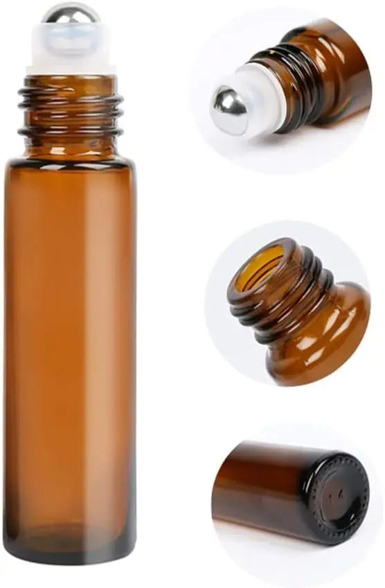 Spray Bottles Empty Amber Glass with Funnels and Droppers 5 Pack