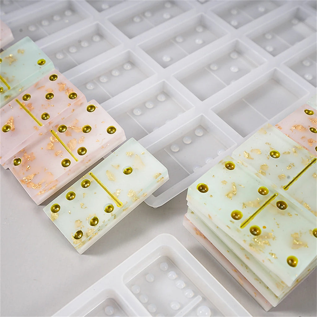 Silicone Domino Block Mold for Resin Casting Epoxy Resin Mold Suitable DIY Board Games Handicrafts and Gifts Silicone Resin Mold