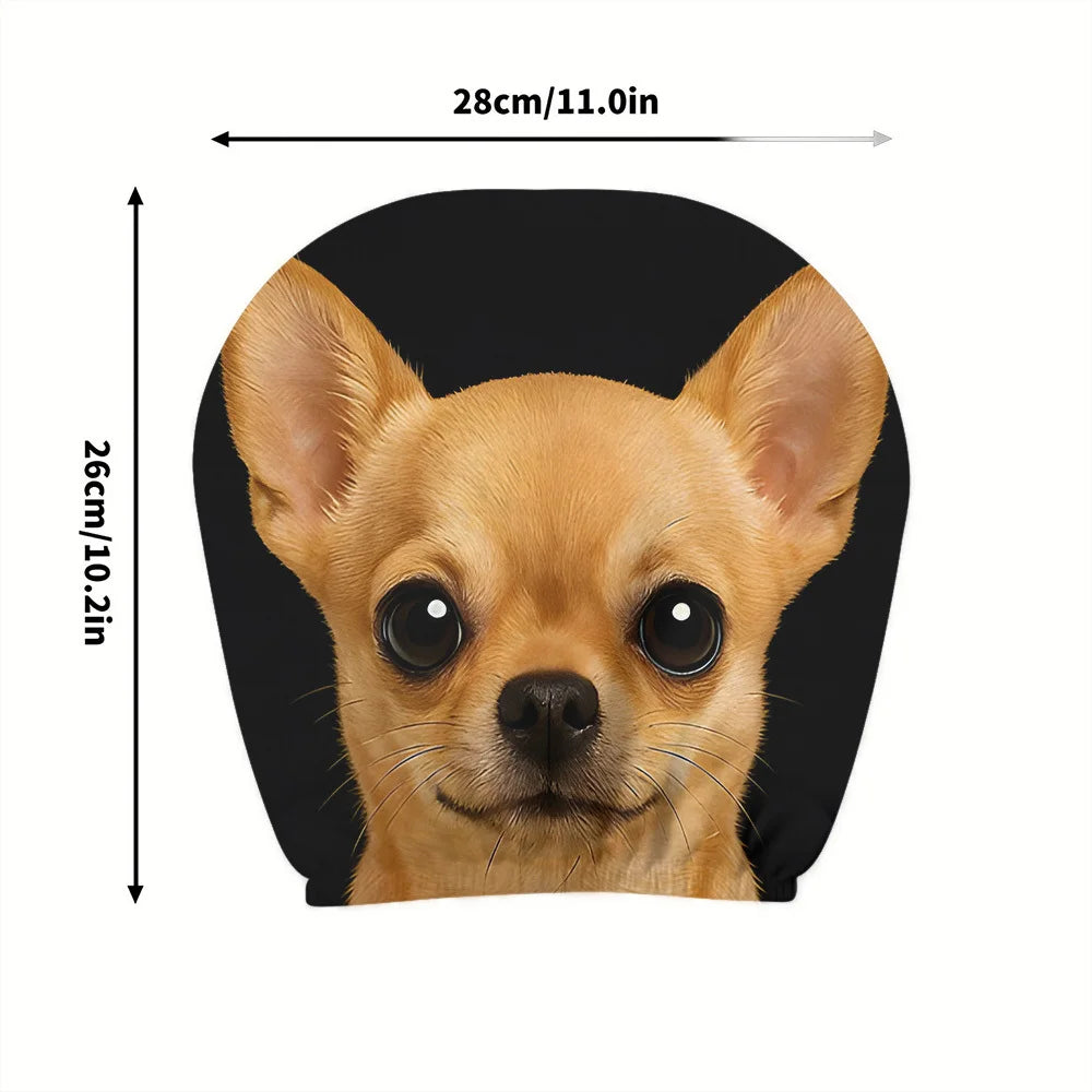 2pcs Chihuahua Print Car Headrest Covers | Easy-to-Install, Washable,  Perfect for Car Decoration, All-Season Use