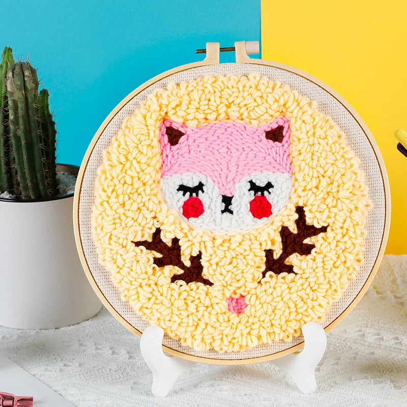 Punch Needle Kit, Christmas Animal Designs for Beginner Embroidery & Gifts