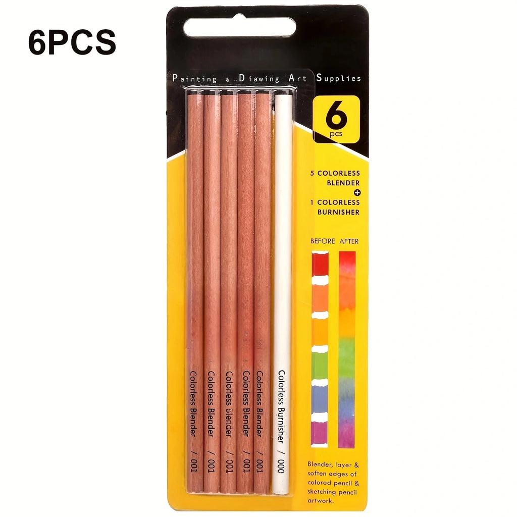 Pro Charcoal Pencils Drawing Set — Black & White, S/M/H Grades