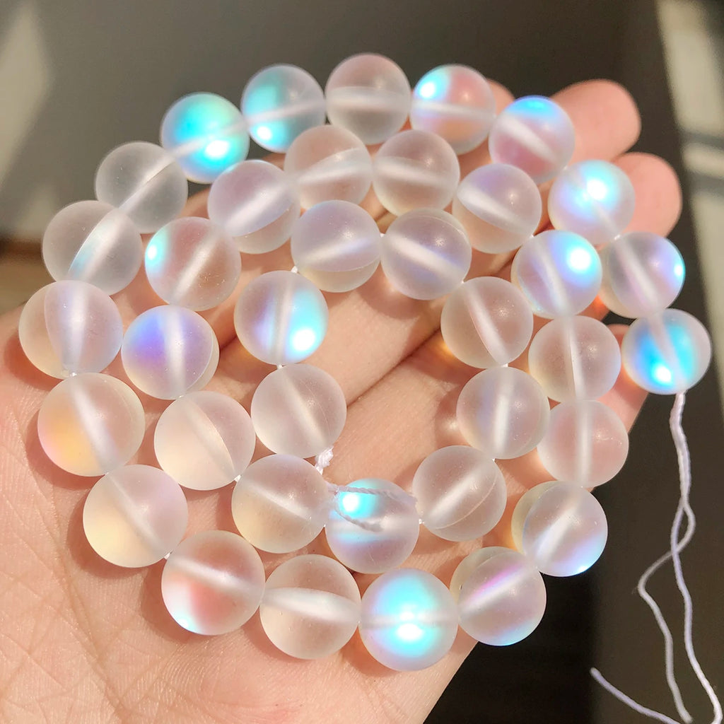 Stone Beads Round Clear Quartz-Style Spacer Strand for DIY Jewelry Making