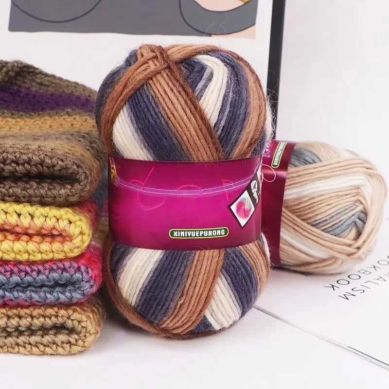 Yarn, Gradient Wool-Style Strands for Knitting Shawls, Hats & Craft Projects