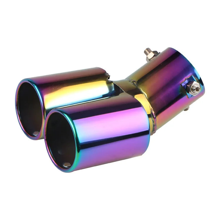 Universal 1-to-2 Stainless Steel Exhaust Tail Pipe Tip | Dual Outlet