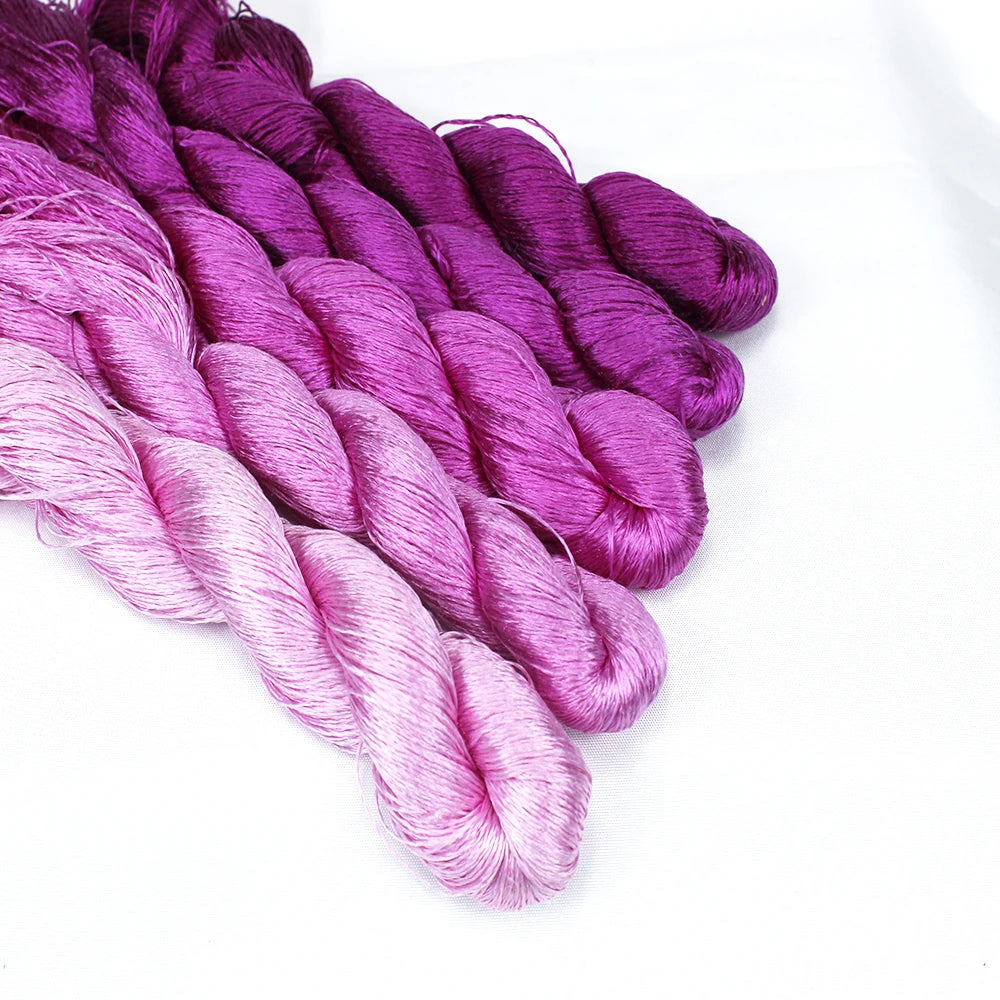 Embroidery Thread, Rose & Purple Colors for Hand Embroidery & Cross-Stitch